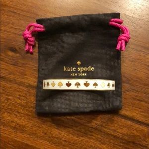 Kate Spade ♠️White & Gold Spade Bangle